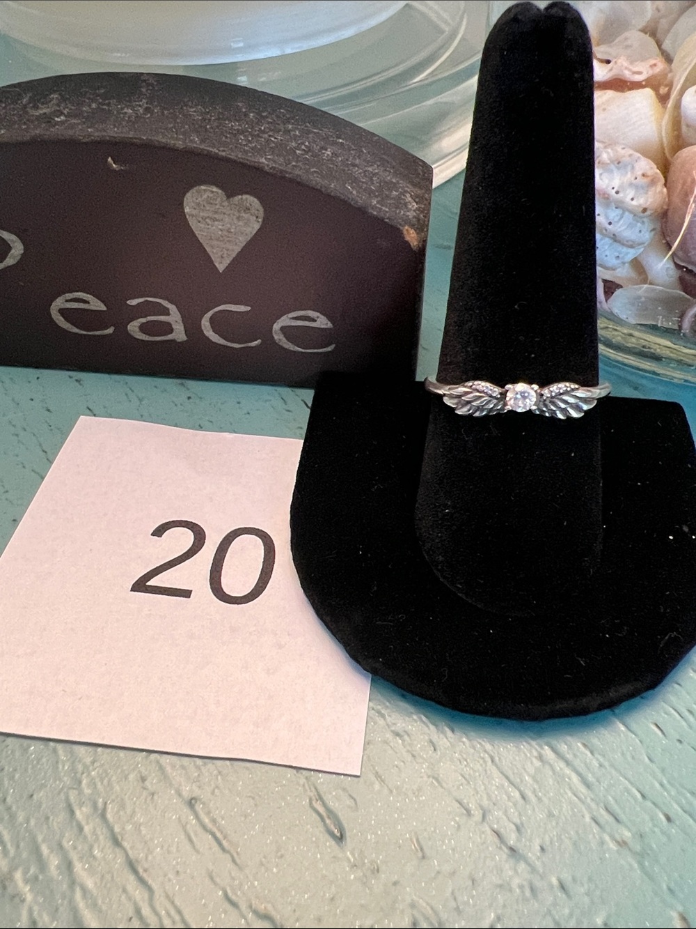 Pandora Flying Angel Wings Size 9